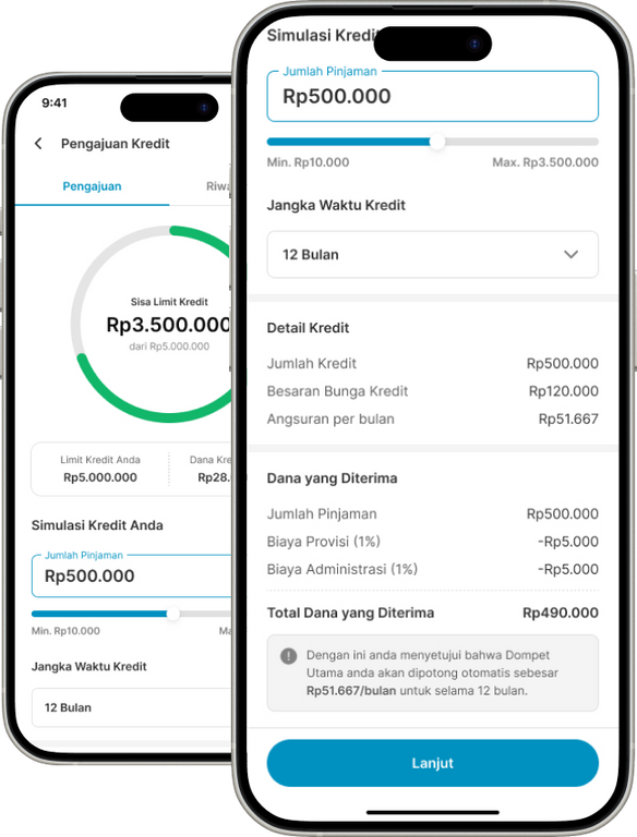 Simulasi dan pengajuan kredit BPRKu.id